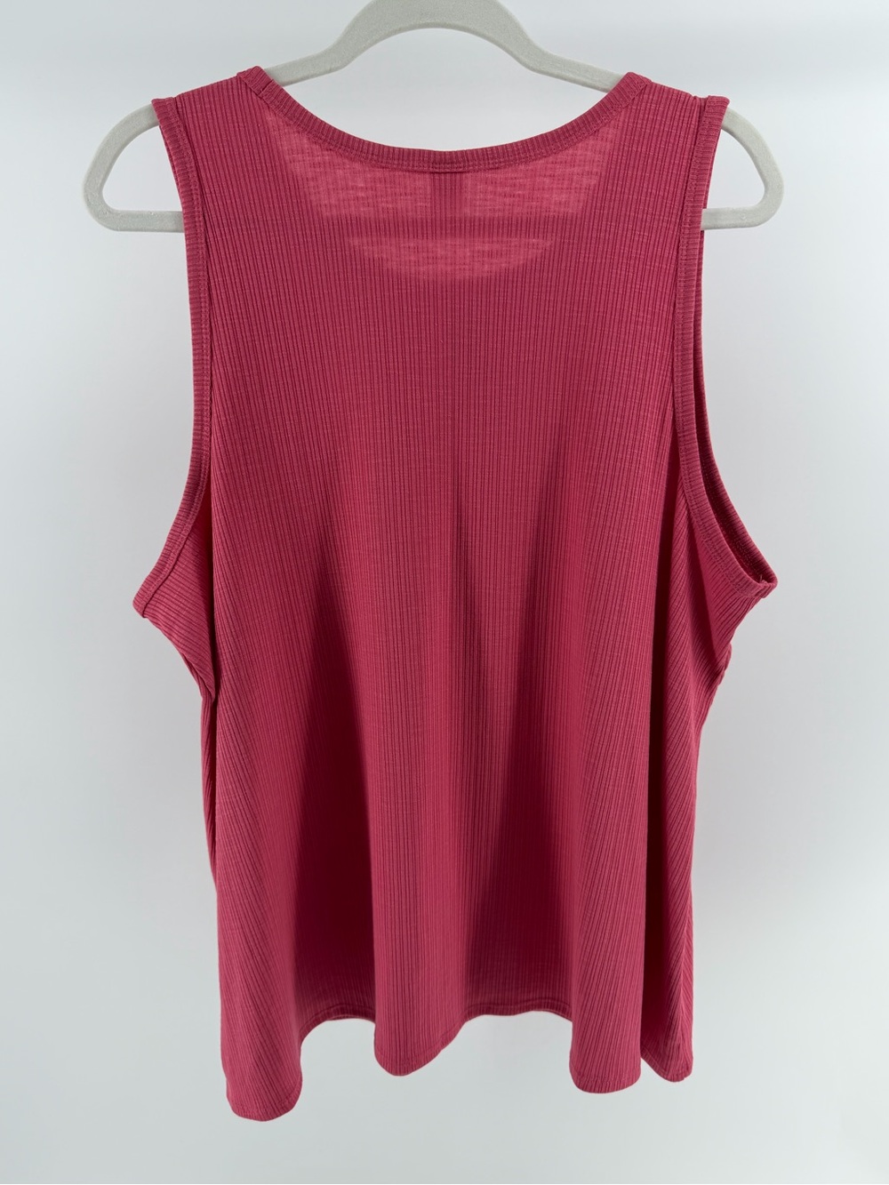 NWT Old Navy Luxe Ribbed Tank Top in Rose Pink, Women's XL - Picture 3 of 6